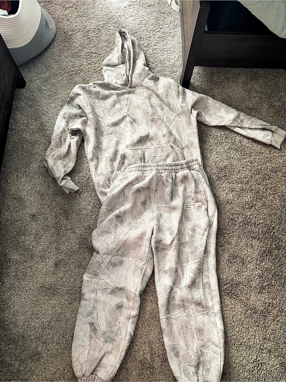 Comfort Collection Floral Hooded Jumpsuit Size Medium Like New